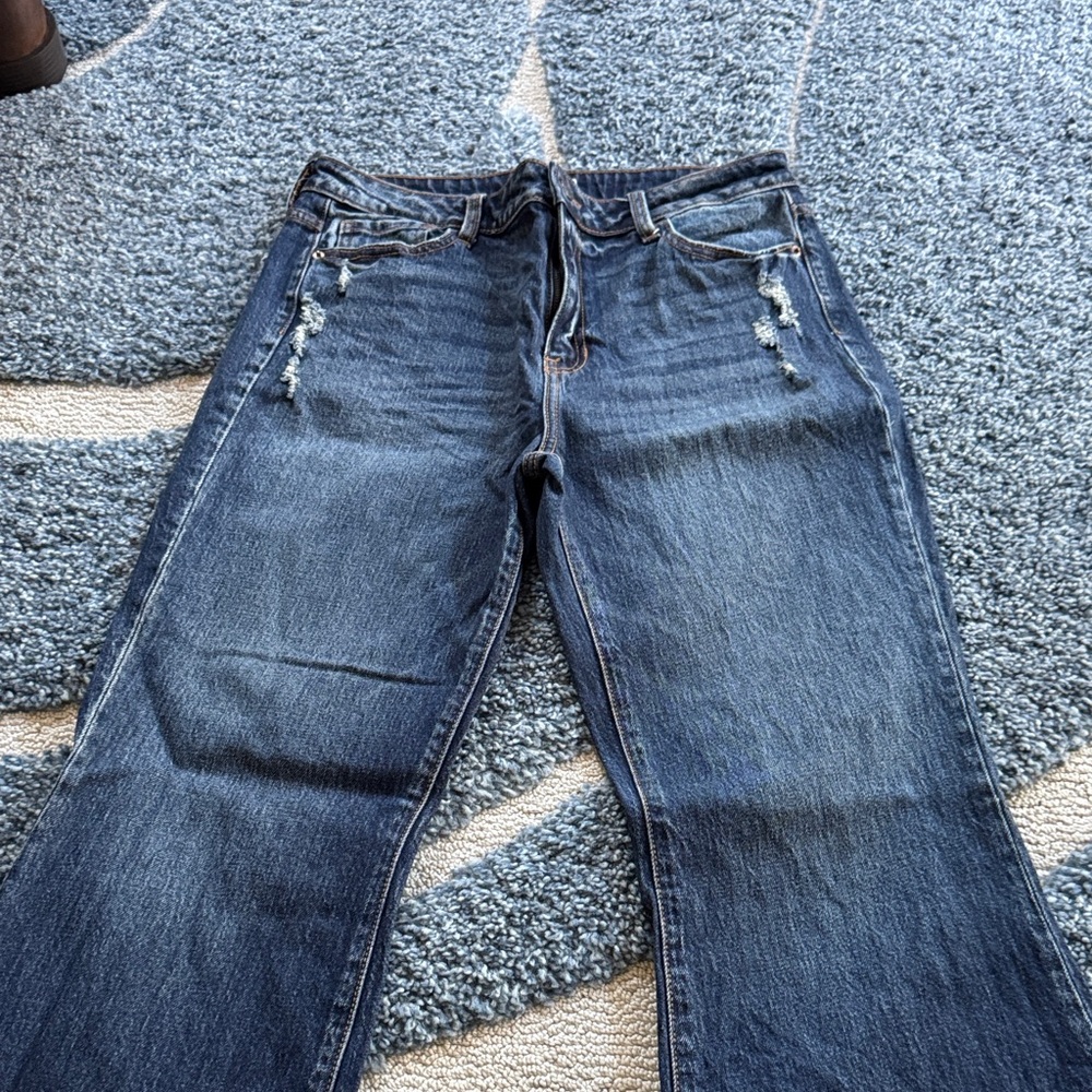 LIKE NEW!! Cello Stylish Blue Flare distressed Jeans for Women